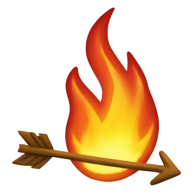 fire with arrow upfoword sticker