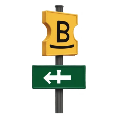 street sign that reads BB7 sticker