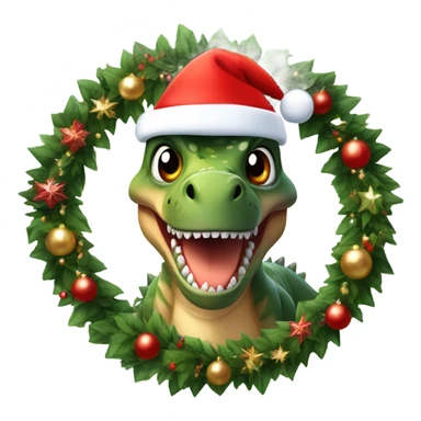 Christmas dinosaur  sticker