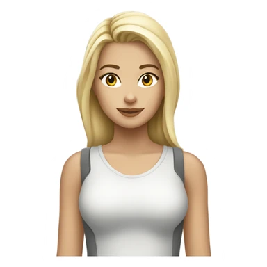 Chica rubia con gato gris y blanco sticker