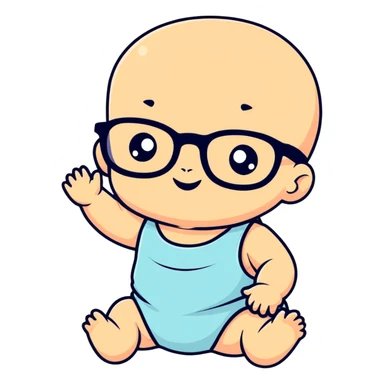 Nerdy Baby  sticker