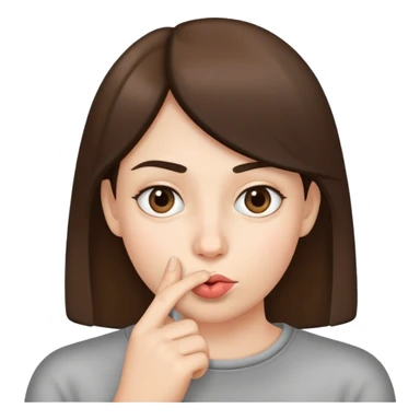 sneaky face with finger over lips sticker