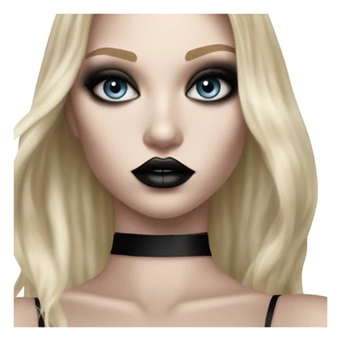 hyper realistic goth blonde victoria secret model sticker