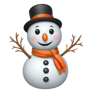snowman with scarf sticker