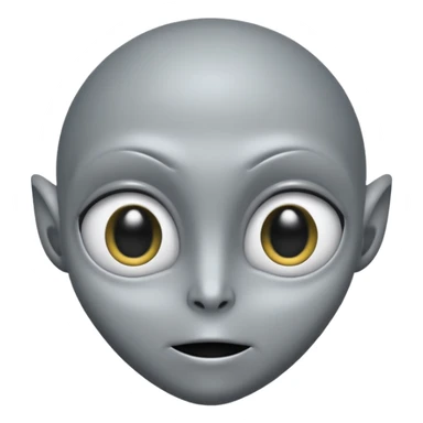 Grey alien head, almond-shaped eyes solid black, entire eye black, no white or iris, slanted, pale grey skin, cartoon emoji, no background


 sticker