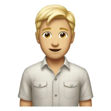 Blond haired boy in shirt  sticker