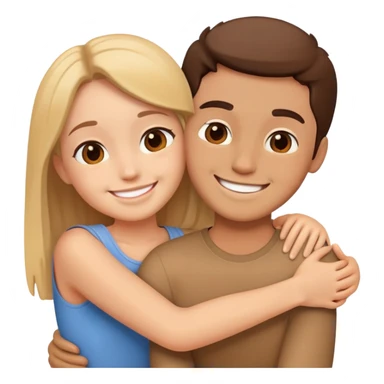 two friends hugging sticker