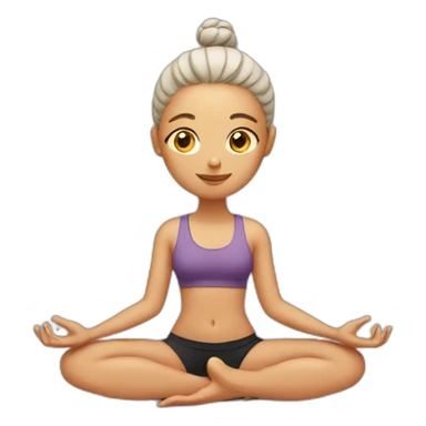 Girl yoga sticker