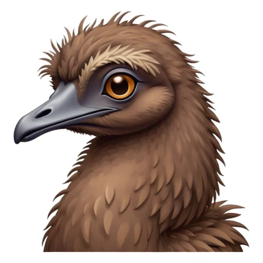 Meme-Worthy Cute Sleeping Emu Portrait Emoji, Head resting peacefully with a contented smile, showcasing a tall, graceful build and a luxuriously soft brown plumage, eyes shut in a serene, restful nap, Simplified yet hilariously adorable features, highly detailed, glowing with a soft, drowsy light, high shine, relaxed and utterly lovable, stylized with an air of playful laziness, bright and heartwarming, soft glowing outline, capturing the essence of a comically sleepy emu, so meme‐worthy it feels like it could instantly become the next viral sensation of adorable slumber! sticker