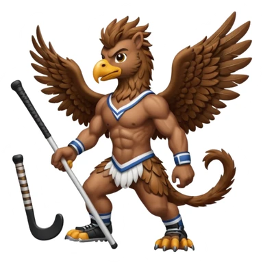 a griffin with a hockey stick sticker