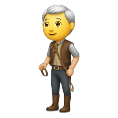 Homme queue de cheval sticker