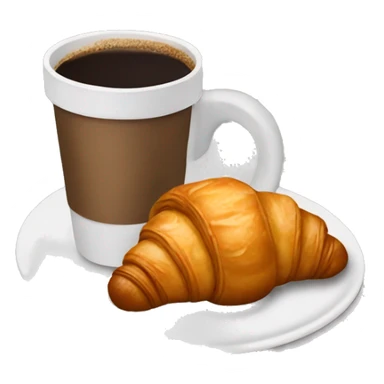 Croissant and coffee   sticker