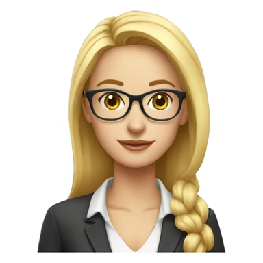 Teacher young in glasses blonde  sticker