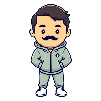 Recep İvedik, Turkish comedy film character with mustache, tracksuit sticker