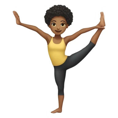 Mixed girl doing hand stand split sticker
