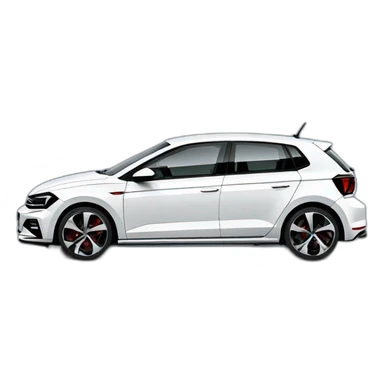 volkswagen polo 2019 gti white sticker