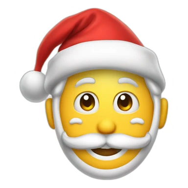 smile emoji with santa claus hat sticker
