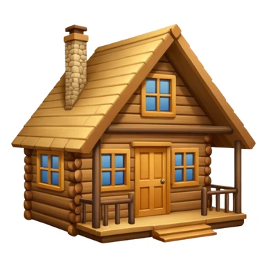 wood cabin sticker