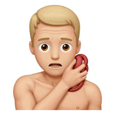 Guy who is strangling himself sticker