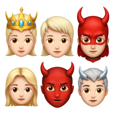 😇⚔️👣👿 representa los siguientes emojis en 1 solo sticker