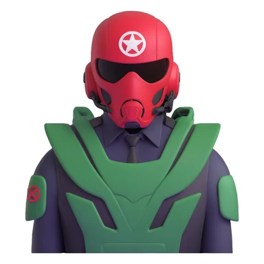 agent with hydra marvel symbol on helmet sticker