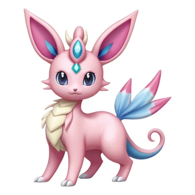 Shiny Cute Milotic-Sylveon-Espeon-Vaporeon-Dragonair-Pokémon-hybrid-fusion full body sticker
