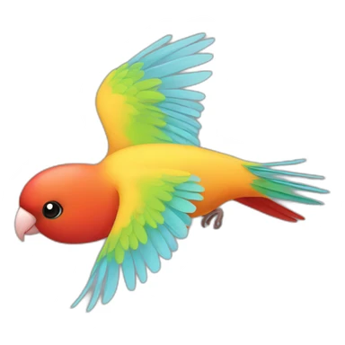 lovebird flying sticker