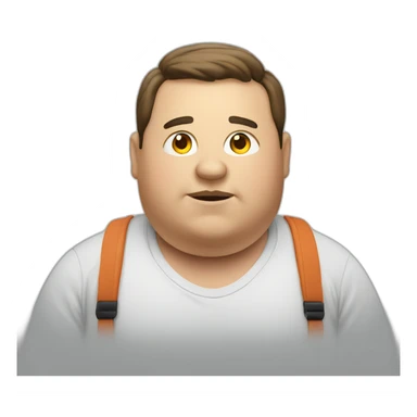 An obese guy sticker