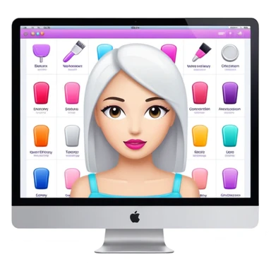 inventory software for beauty salon on iMac screen sticker