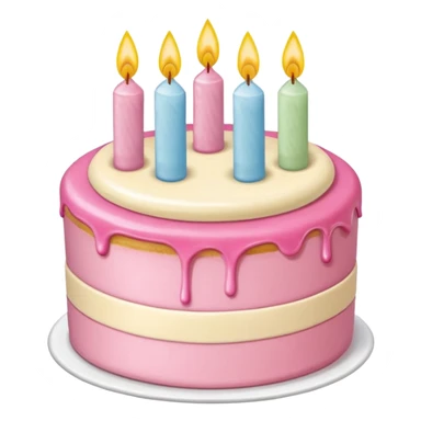 pastel de cumpleaños de 3 niveles con un moño rosa sticker