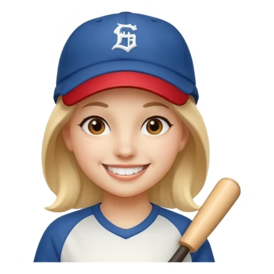 baseball hat girl sticker