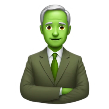 A green politician who is forced to work with the social democrats sticker