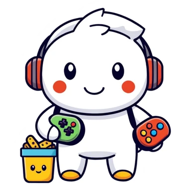Sanrio gamer relaxation snack time  sticker