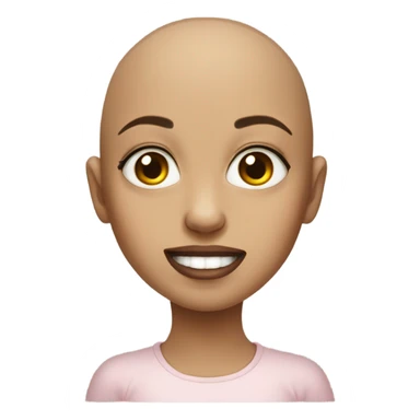 bald meme portrait of girl sticker