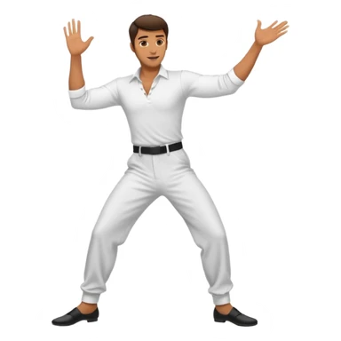 رجل وسيم ملامح عربية يرقص رقصة مون ووك sticker