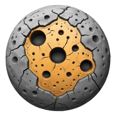 planet with a lot of craters sticker