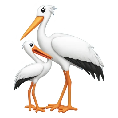 Stork Carrying baby sticker