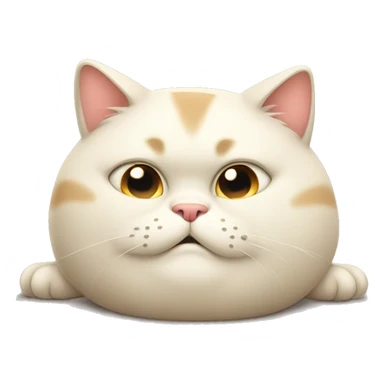 fat lazy cat sticker