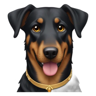 Beauceron dog princess sticker