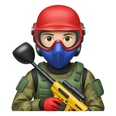 paintball player sticker
