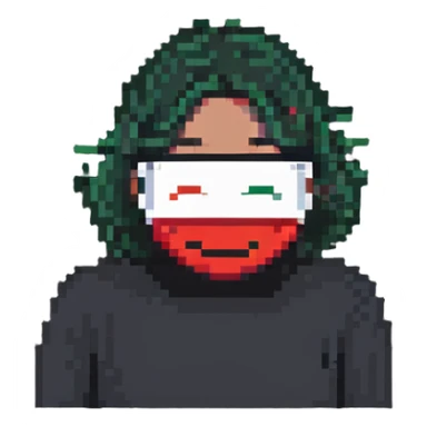 person hiding sadness with a smiling mask sticker