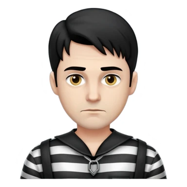 A man wearing jailer dress sticker