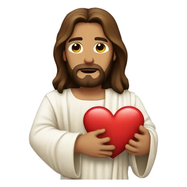Jesus holding a broken heart sticker