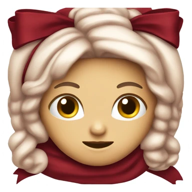 Dark velvet red bow sticker