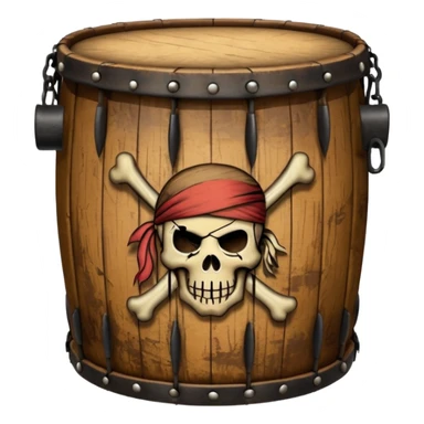 pirates stencile on drum sticker