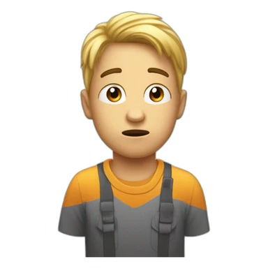 It was not me, I am innocent confused nervous little man raising palms up in surrender and staring sticker