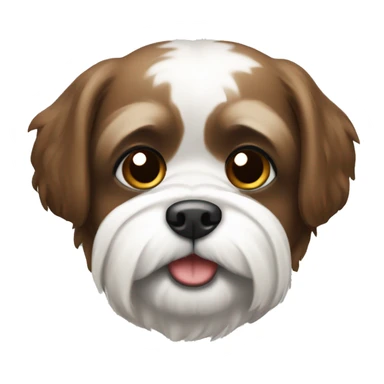 A small brown and white shitzu sticker