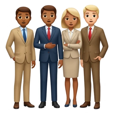 3 personas paradas. conversando debatiendo sticker