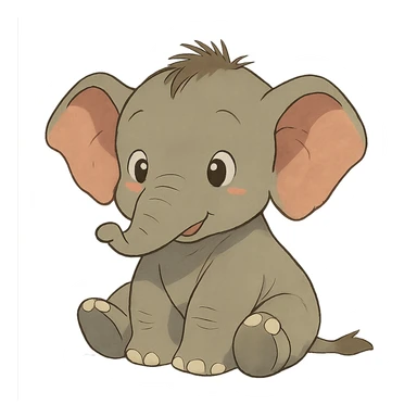 cute baby elephant sticker