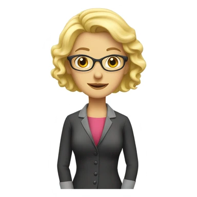 blonde woman- teacher sticker